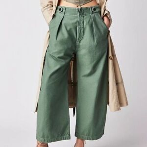 Citizens Of Humanity Olive Green Wide-Leg Pants